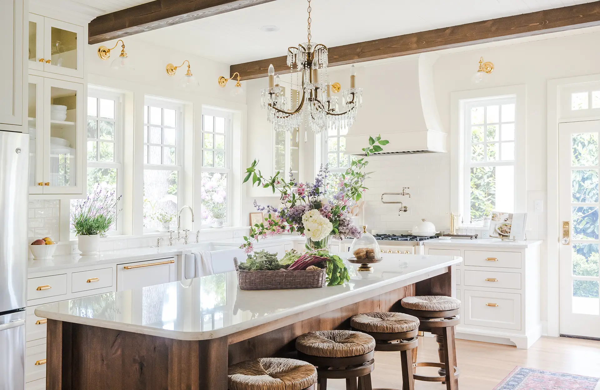 Photo of english cottage style kitchen addition.