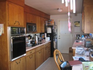 Small kitchen expanded into dining room