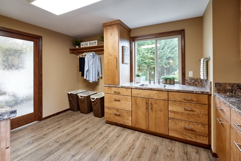 laundry wash room updated remodel with cabinets