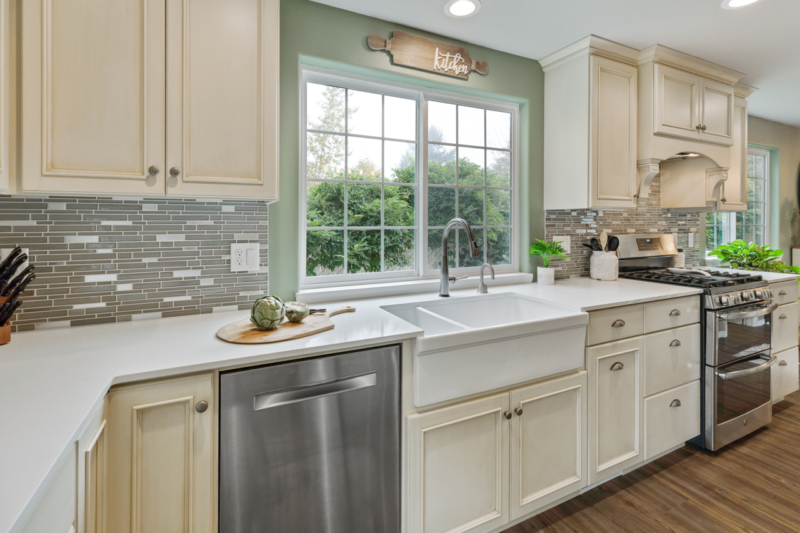 Sink and main kitchen window view
