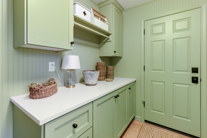 Green laundry room