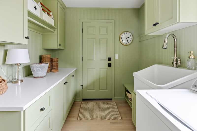 Green laundry room