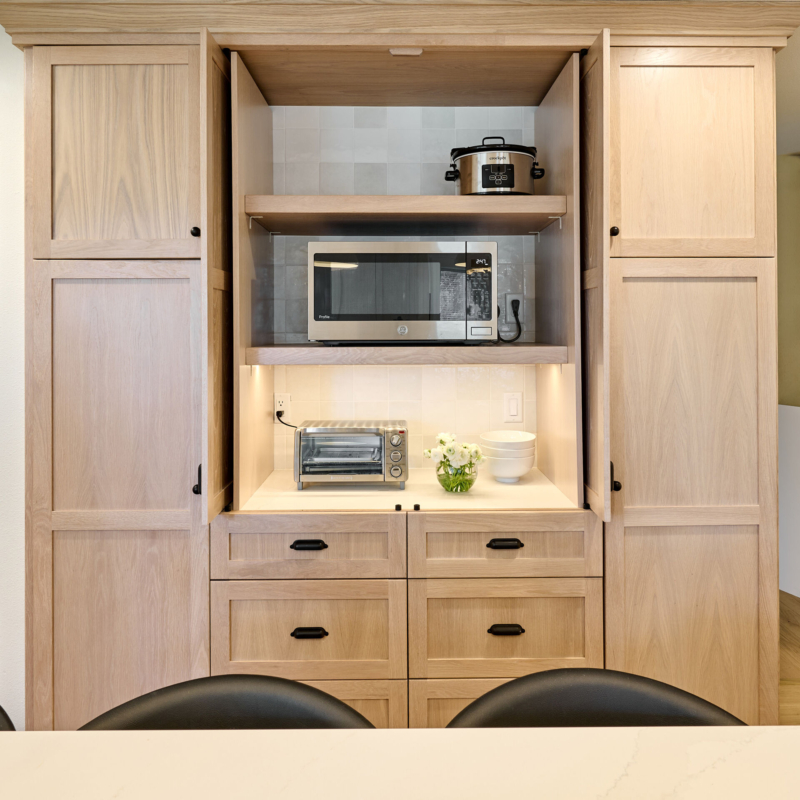Pantry-appliance station-Powell Construction-Corvallis, OR Full height pantry and appliance station by Powell Construction