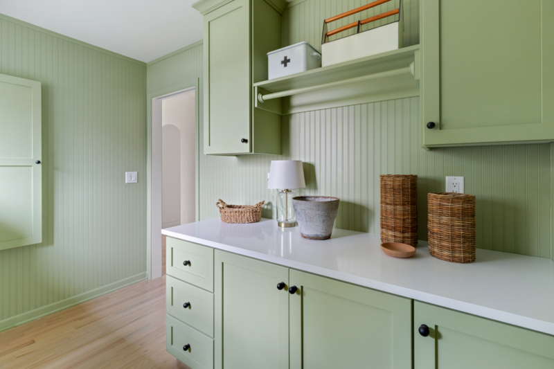 Plenty of storage in this gorgeous laundry remodel Laundry Room Remodel by Powell Construction