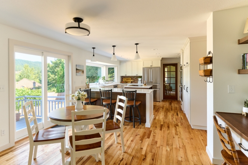 Transitional kitchen remodel Transitional kitchen remodel from dining room through kitchen