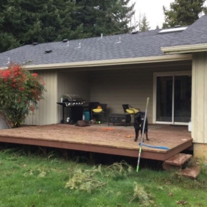 Before photo of back patio