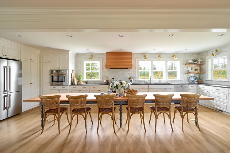 Overall Kitchen Cover Modern kitchen overview with island and seating