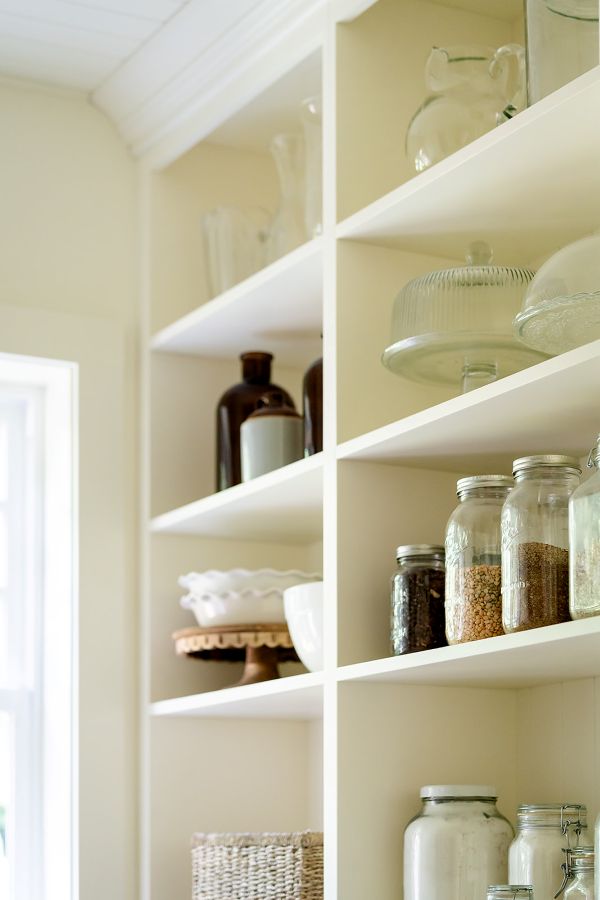 Potato and onion drawer in butler’s pantry, providing organized storage for root vegetables.