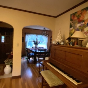 View from living room into what was the dining room before the remodel turned it into a study.
