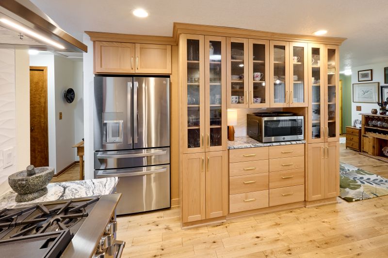 Birchwood hutch with microwave countertop space.