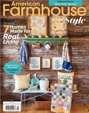 Front cover of American Farmhouse Style Magazine. Spring 26 issue.