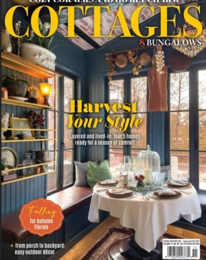 Cover of Cottages &amp;amp; Bungalows Magazine. Issue with Powell Project featured.
