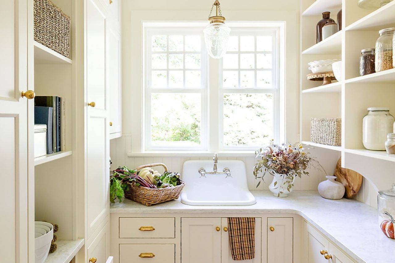 Butler's Pantry, decorated for autumn, by Powell Construction.